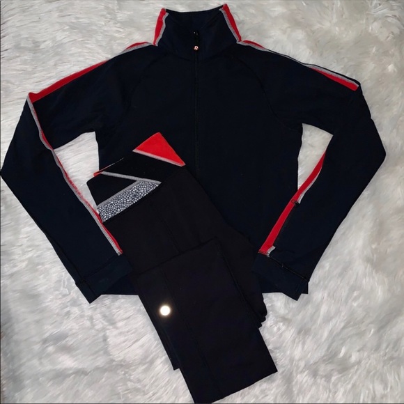 lululemon athletica Sweaters - Lululemon black zip up jacket and leggings 6r